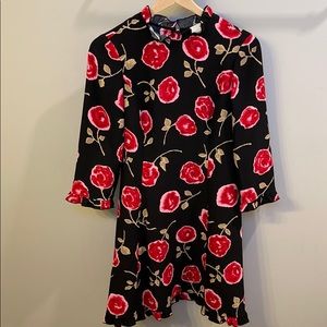 Kate Spade Hazy Rose Crepe a-line dress